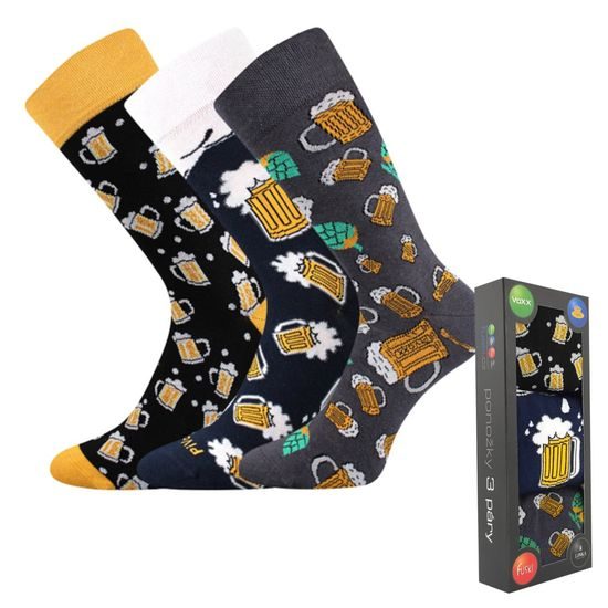 BAUMWOLLSOCKEN MIT MOTIV - 3 PAAR - ALLTAGS-SOCKEN - SCHUHE