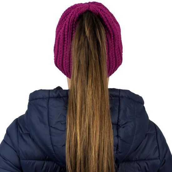 CĂCIULĂ TRICOTATĂ CU DECUPAJ PENTRU COADĂ DE CAL - CĂCIULI TRICOTATE - ACCESORII