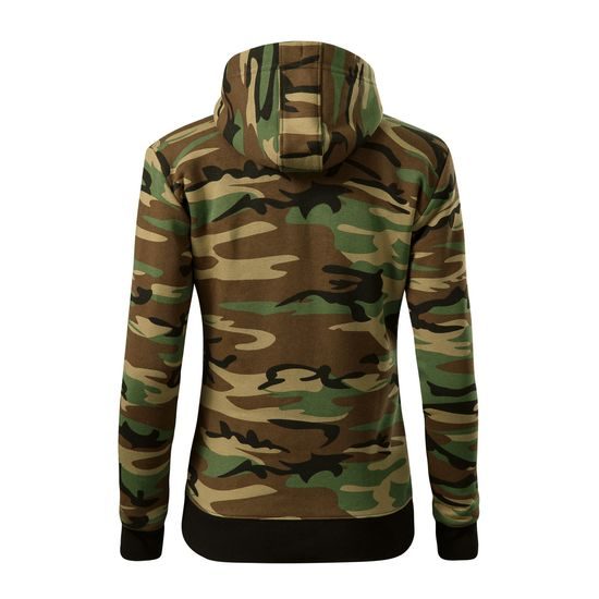 NŐI PULÓVER CAMO ZIPPER - VILLÁMZÁRAS PULÓVEREK - RUHÁZAT