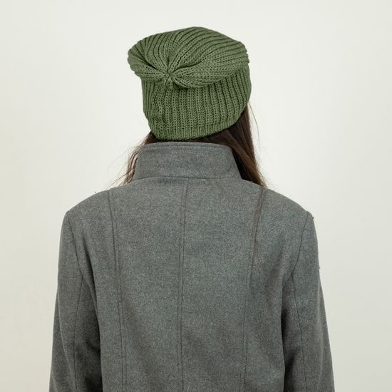 WOMEN'S SLOUCHY WINTER HAT WITH FLEECE - KNITTED BEANIES - ACCESSORIES