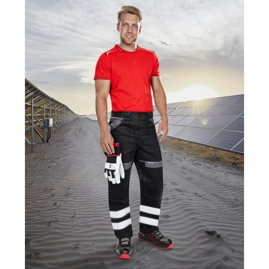 BUNDHOSE MIT REFLEXSTREIFEN COOL TREND - ARBEITSHOSEN OHNE LATZ - ARBEITS KLEIDUNG