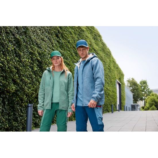 BUNDA Z PLETENÉHO FLEECU JN1874 - SPORTOVNÍ MIKINY NA ZIP - SPORTOVNÍ OBLEČENÍ