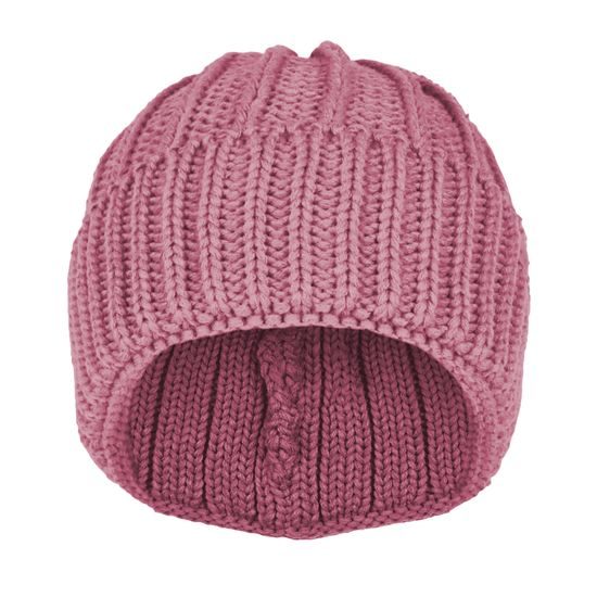 KNITTED HAT WITH RIBBED PATTERN - KNITTED BEANIES - ACCESSORIES