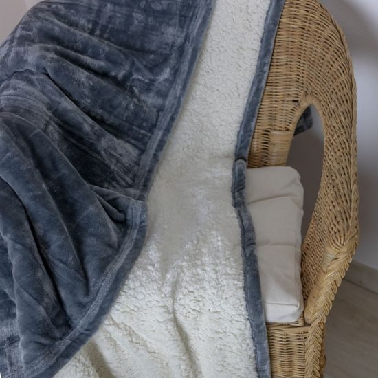 MIKROFLANEL-DECKE MIT LAMMFELLIMITAT - DECKEN - HAUSHALT