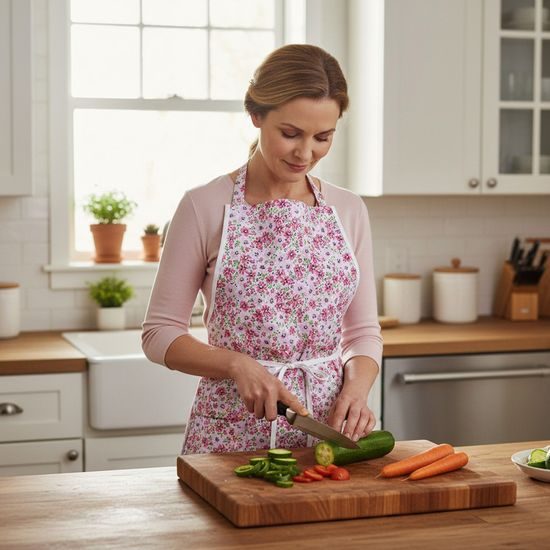 BAVLNĚNÁ ZÁSTĚRA KYTIČKY - KUCHYŇSKÉ ZÁSTĚRY - DOMÁCNOST