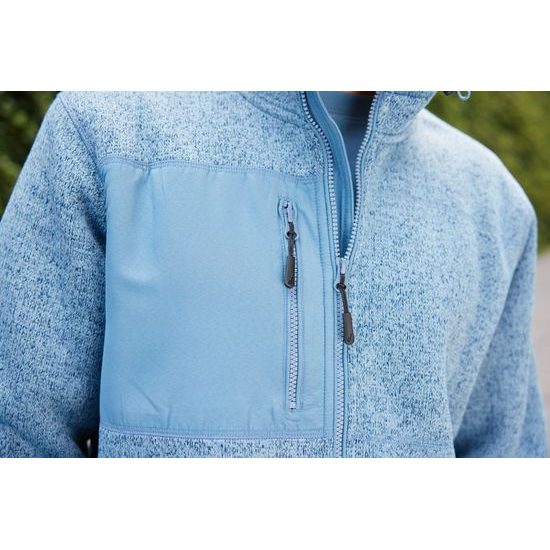 BUNDA Z PLETENÉHO FLEECU JN1874 - SPORTOVNÍ MIKINY NA ZIP - SPORTOVNÍ OBLEČENÍ