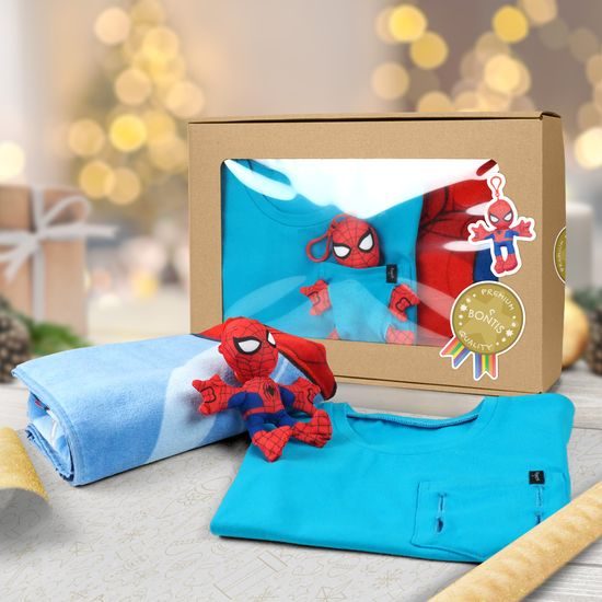 AJÁNDÉKCSOMAG: SPIDER-MAN - RUHÁZAT JÁTÉKKAL - GYERMEKRUHÁZAT