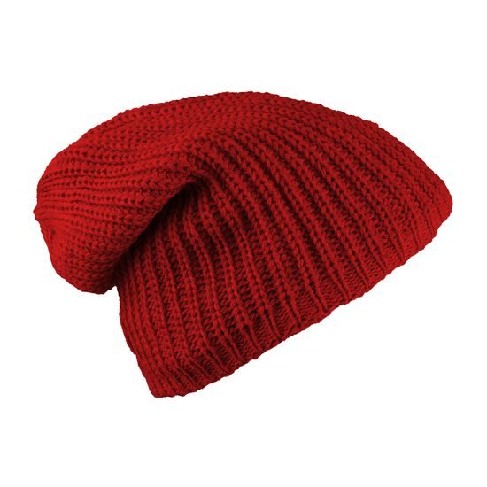 DAMEN LANGE WINTER BEANIE MIT FLEECE - STRICKMÜTZEN - CAPS UND MÜTZEN