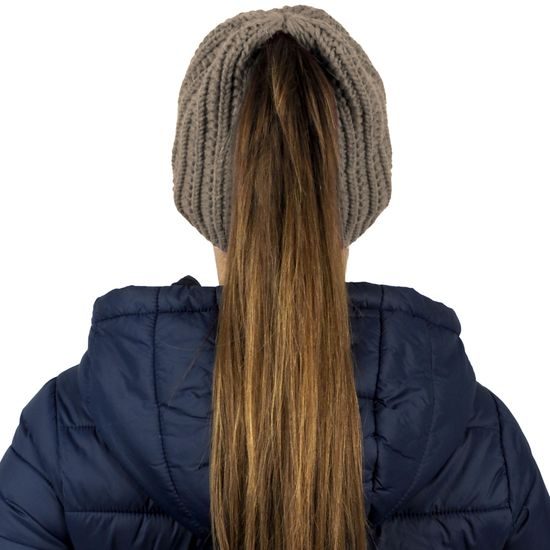 DÁMSKÁ ČEPICE S OTVOREM NA CULÍK - PLETENÉ ČEPICE - KŠILTOVKY A ČEPICE