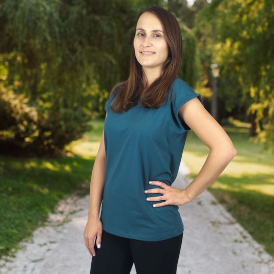 LAZA NŐI PÓLÓ FELHAJTOTT UJJAKKAL - RÖVID UJJÚ PÓLÓK - RUHÁZAT