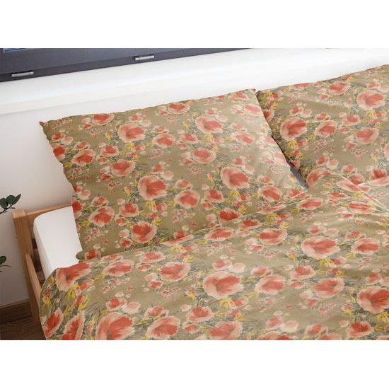 LENJERIE DE PAT CREPONATĂ FLORI MICI - LENJERII DE PAT CREPONATE - GOSPODĂRIE