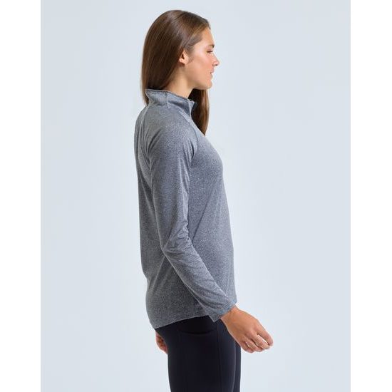 TRICOU DAMĂ CU MÂNECĂ LUNGĂ ȘI FERMOAR 1/4 - BLUZE SPORT CU MÂNECI LUNGI - ECHIPAMENT SPORTIV