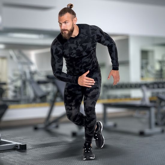 PÁNSKÉ FUNKČNÍ TRIČKO S DLOUHÝM RUKÁVEM LYTANIX CAMO - TERMOTRIKA - SPORTOVNÍ OBLEČENÍ