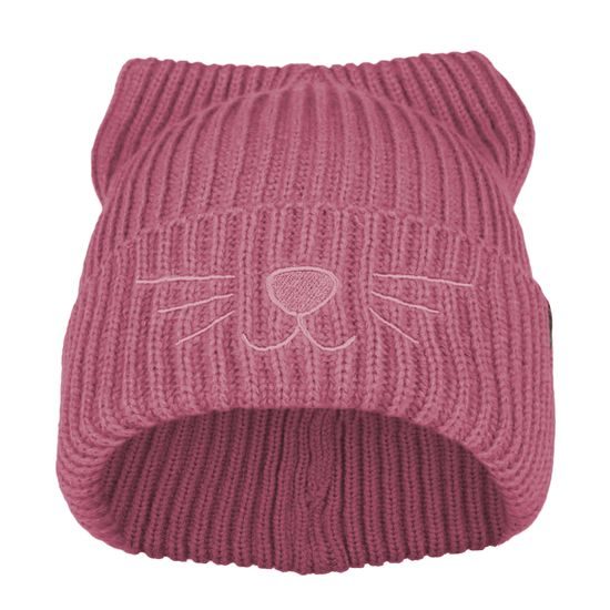 PLETENÁ ČEPICE S VÝŠIVKOU KOČKA - PLETENÉ ČEPICE - KŠILTOVKY A ČEPICE