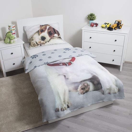 BETTWÄSCHE SET HUND - BEDRUCKTE BETTWÄSCHE - HAUSHALT