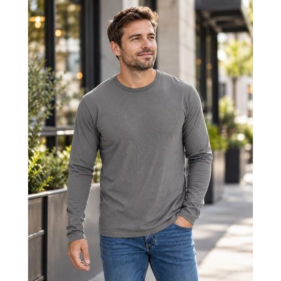 PÁNSKÉ TRIČKO S DLOUHÝM RUKÁVEM FIT-T LONG SLEEVE - TRIČKA S DLOUHÝM RUKÁVEM - OBLEČENÍ