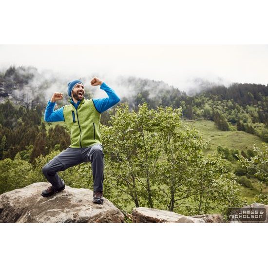 VESTA DIN FLEECE TRICOTAT DE BĂRBAȚI JN774 - VESTE OUTDOOR - ECHIPAMENT SPORTIV