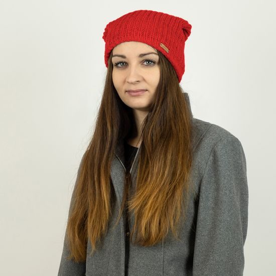 DAMEN LANGE WINTER BEANIE MIT FLEECE - STRICKMÜTZEN - CAPS UND MÜTZEN