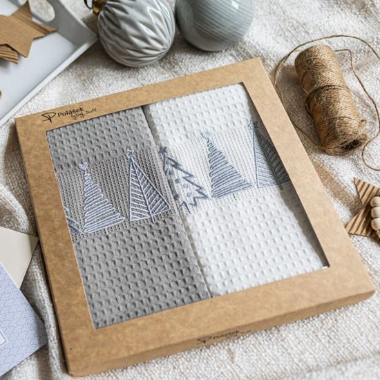 VAFLOVÁ UTIERKA S MOTÍVOM VIANOC - 2 KS - KUCHYNSKÉ UTIERKY - DOMÁCNOSŤ