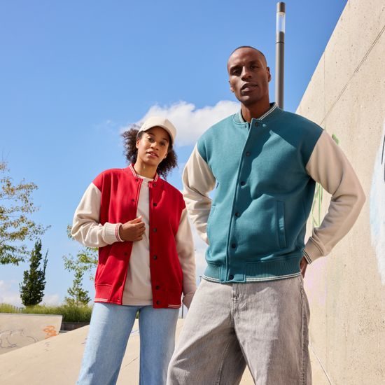 DVOJFAREBNÁ MIKINA COLLEGE - MIKINY - OBLEČENIE