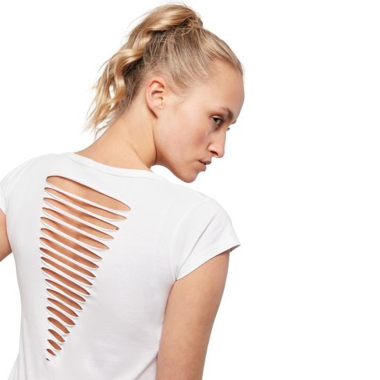 TRICOU DE DAMĂ CU SPATELE GOL - TRICOURI CU MÂNECĂ SCURTĂ - ÎMBRĂCĂMINTE