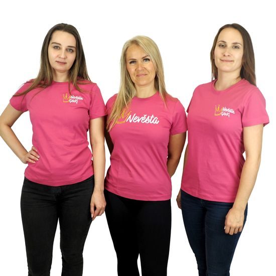 TRIČKO TÝM NEVĚSTY TŘPYTIVÁ KORUNKA - SVATBA - OBLEČENÍ