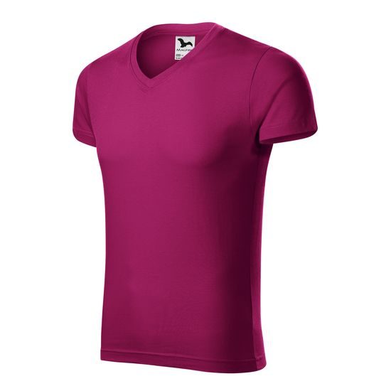 PÁNSKE TRIČKO SLIM FIT V-NECK - TRIČKÁ S KRÁTKYM RUKÁVOM - OBLEČENIE