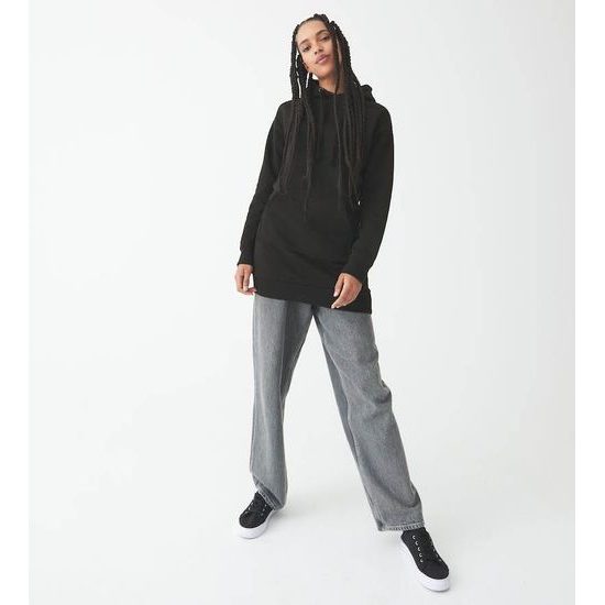 DÁMSKÁ PRODLOUŽENÁ MIKINA PŘES HLAVU - ŠATY - OBLEČENÍ