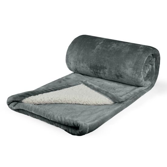 MIKROFLANEL-DECKE MIT LAMMFELLIMITAT - DECKEN - HAUSHALT