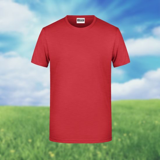 KLASICKÉ PÁNSKE TRIČKO Z BIOBAVLNY 8008 - TRIČKÁ Z BIOBAVLNY - OBLEČENIE