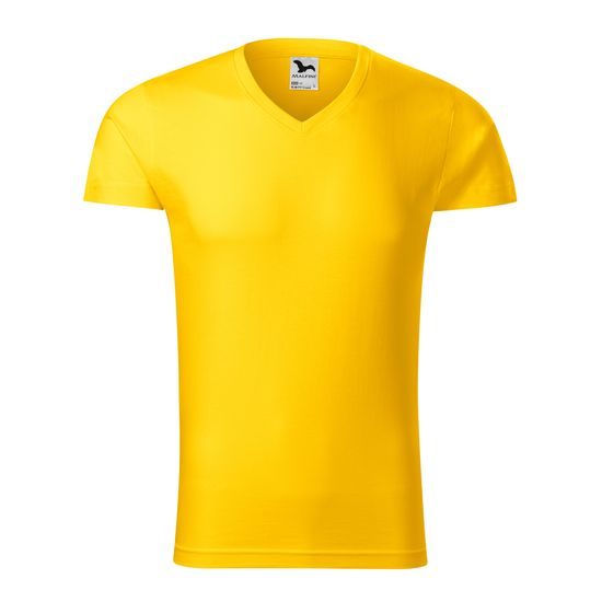 PÁNSKÉ TRIČKO SLIM FIT V-NECK - TRIČKA S KRÁTKÝM RUKÁVEM - OBLEČENÍ