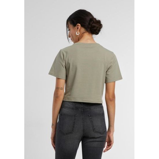 TRICOU CROP TOP CU MÂNECĂ SCURTĂ PENTRU FEMEI - TOPURI CROP TOP - ÎMBRĂCĂMINTE