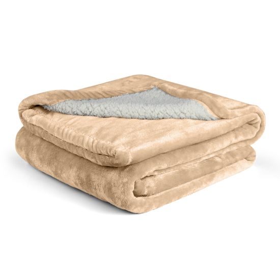 PĂTURĂ DIN MICROFLANEL CU IMITAȚIE DE MIELUȘEL - PĂTURI - GOSPODĂRIE