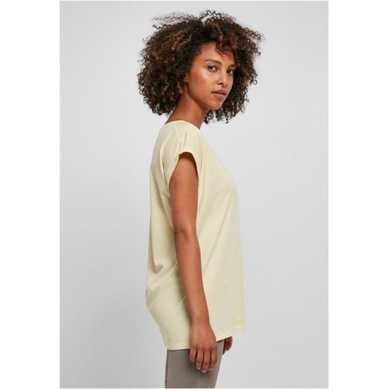 VOLNÉ DÁMSKÉ TRIČKO S OHRNUTÝMI RUKÁVY - TRIČKA S KRÁTKÝM RUKÁVEM - OBLEČENÍ