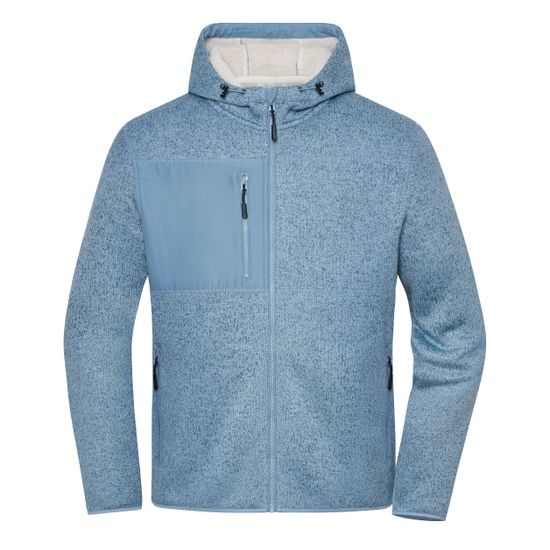 PLETENÁ FLÍSOVÁ BUNDA JN1874 - ŠPORTOVÉ MIKINY NA ZIPS - ŠPORTOVÉ OBLEČENIE