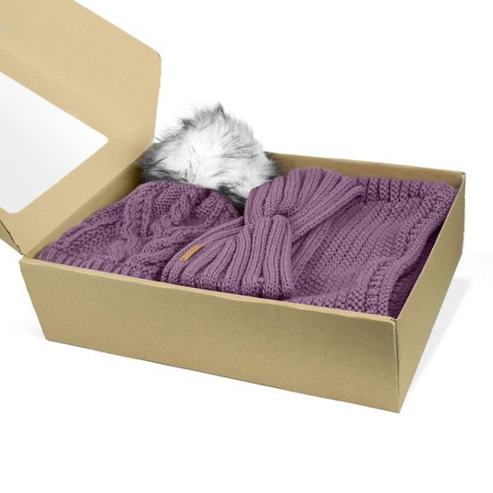 GIFT SET: WOMEN'S POMPOM HAT, HEADBAND AND NECK WARMER - GIFT SETS - SETS AND GIFTS
