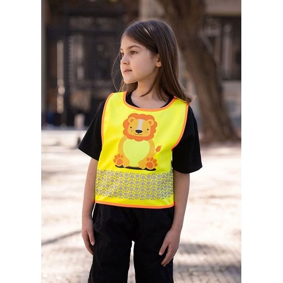 GYERMEK FÉNYVISSZAVERŐ MELLÉNY ÁLLATMINTÁKKAL - GYERMEK MUNKARUHÁZAT - GYERMEKRUHÁZAT