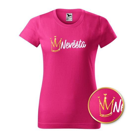 TRIČKO NEVĚSTA TŘPYTIVÁ KORUNKA - SVATBA - OBLEČENÍ