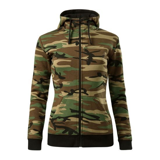 DÁMSKÁ MIKINA CAMO ZIPPER - MIKINY NA ZIP - OBLEČENÍ