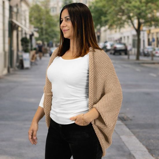 PLETENÝ KARDIGAN S VARIABILNÍ DÉLKOU - SVETRY - OBLEČENÍ