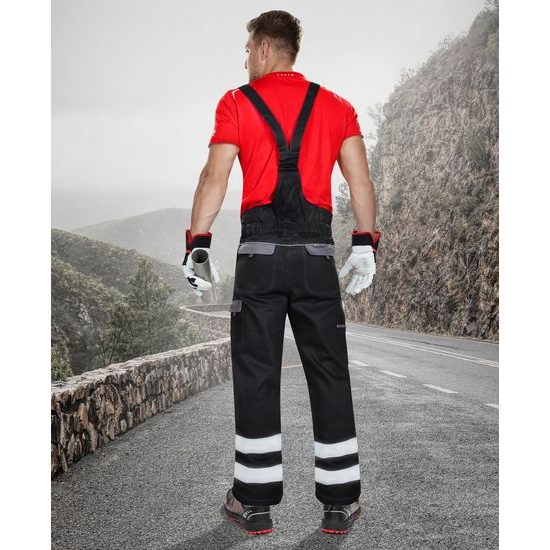 ARBEITSLATZHOSE MIT REFLEXSTREIFEN COOL TREND - ARBEITSHOSEN MIT LATZ - ARBEITS KLEIDUNG
