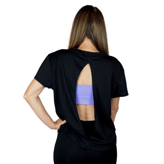 DAMEN SPORT T-SHIRT FÜR FRAUEN MIT OFFENEM RÜCKEN - FITNESS T-SHIRTS - SPORT KLEIDUNG