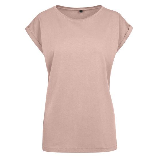 VOLNÉ DÁMSKÉ TRIČKO S OHRNUTÝMI RUKÁVY - TRIČKA S KRÁTKÝM RUKÁVEM - OBLEČENÍ