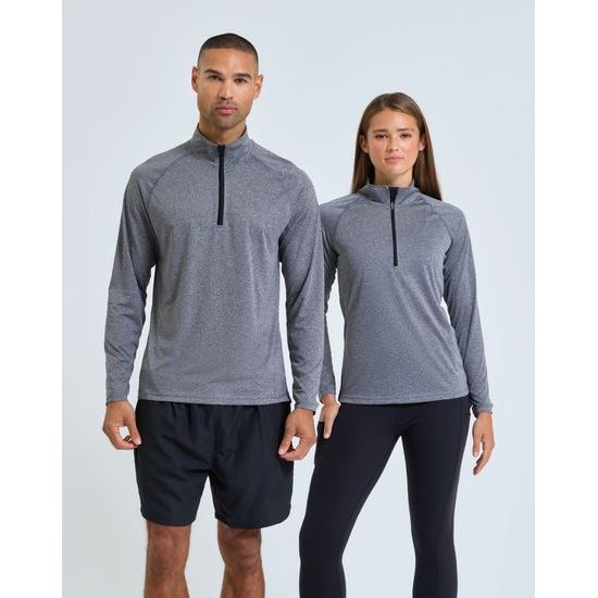 TRICOU DAMĂ CU MÂNECĂ LUNGĂ ȘI FERMOAR 1/4 - BLUZE SPORT CU MÂNECI LUNGI - ECHIPAMENT SPORTIV