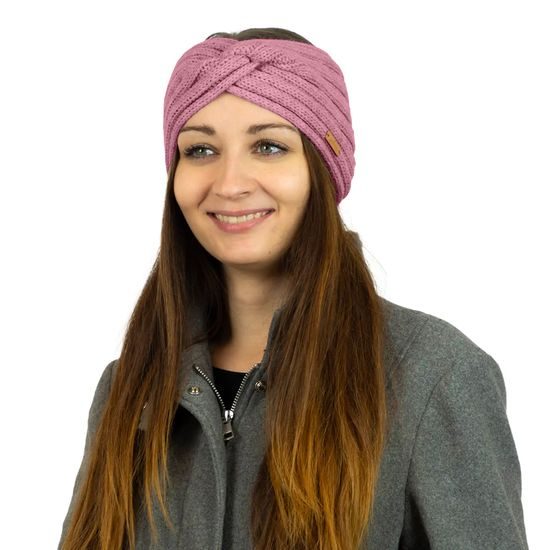 PŘEKŘÍŽENÁ DÁMSKÁ PLETENÁ ČELENKA - ČELENKY - KŠILTOVKY A ČEPICE