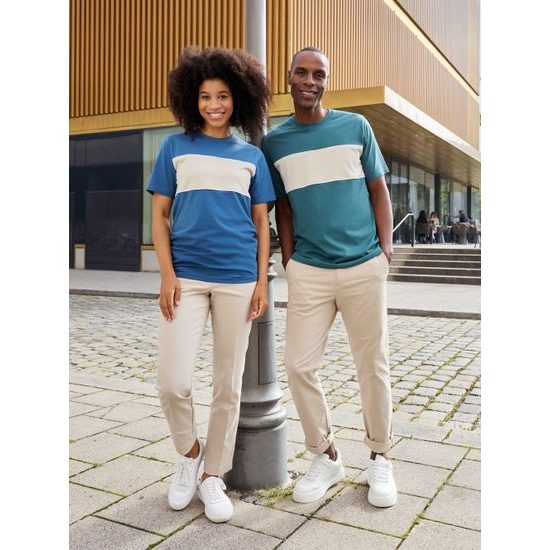 TRICOU CU BANDĂ CONTRASTANTĂ 8049 - TRICOURI CU MÂNECĂ SCURTĂ - ÎMBRĂCĂMINTE