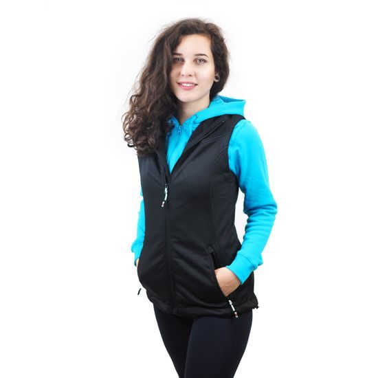 DAS MODEL IST 160 CM GROSS UND TRÄGT GRÖSSE S - SOFTSHELL SPORTWESTEN - SPORT KLEIDUNG