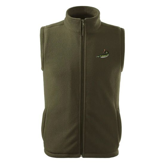 VESTĂ FLEECE CU BRODERIE ȘTIUCĂ - PESCUIT - ÎMBRĂCĂMINTE