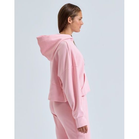 DÁMSKÁ MIKINA S 1/2 ZIPEM A KAPUCÍ - MIKINY PŘES HLAVU - OBLEČENÍ