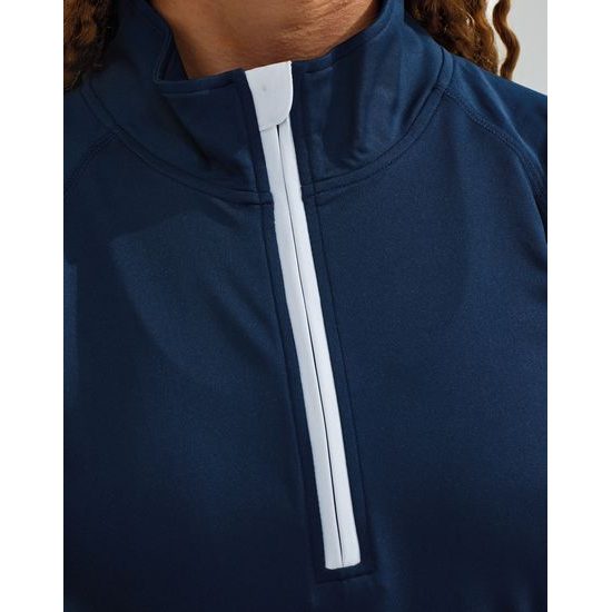 TRICOU DAMĂ CU MÂNECĂ LUNGĂ ȘI FERMOAR 1/4 - BLUZE SPORT CU MÂNECI LUNGI - ECHIPAMENT SPORTIV